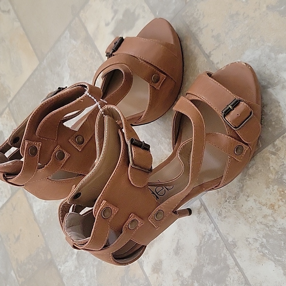 Deb Tan Strappy Heels